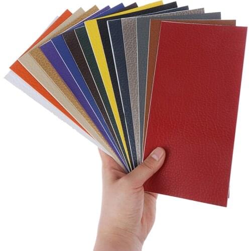 1PC 10x20cm No Ironing Self Adhesive Stick Car Repairing Leather PU Fabric big Stick Patches
