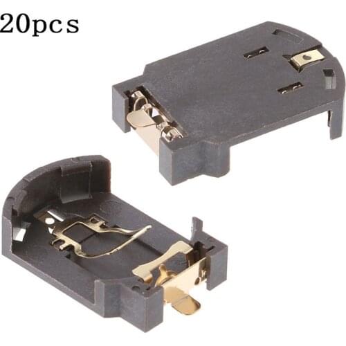 20pcs Plastic Housing CR2032 SMD Button Cell Battery Socket Holder Socket Case C7AA