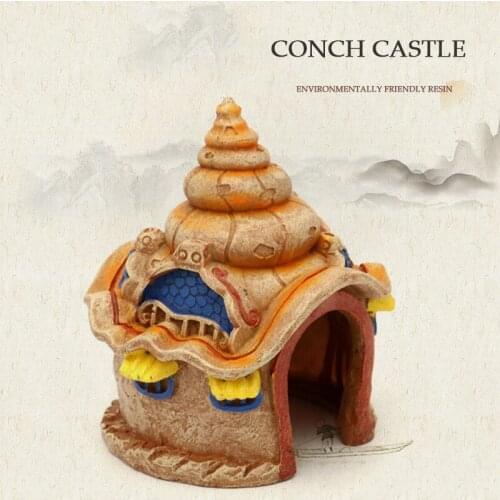 Aquarium Landscaping Conch House Hide Fish and Shrimp Play House Fish Tank Landscaping Cartoon Decoration