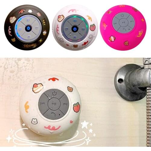 Bluetooth Shower Speaker Loud HD Sound for Pool Beach Home,Party,Travel,Sports Speakerphone with Cartoon Stickers