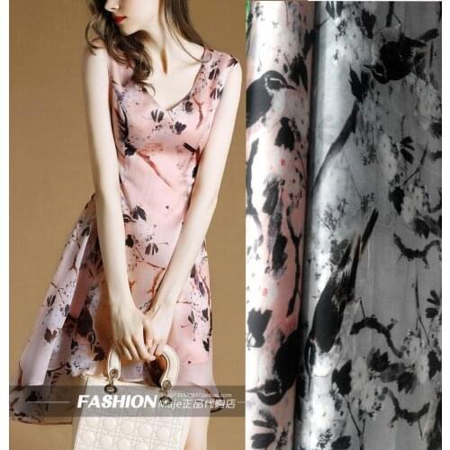 Digital printed silk fabric wide width 2 colour silk material organza high quality wedding lace fabric wholesale/retail