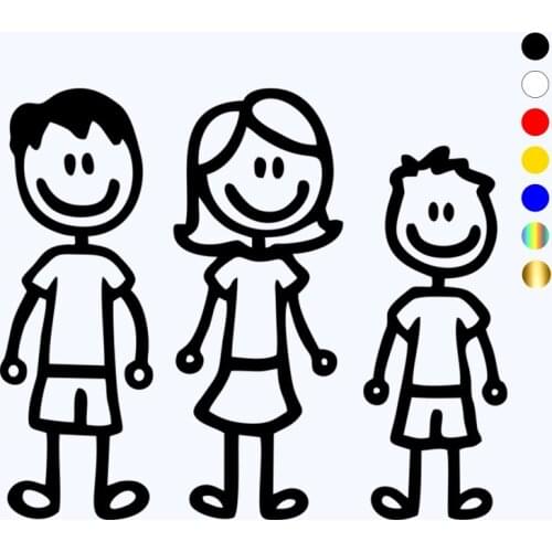 CK2994# Dad mom and son reflective funny car sticker vinyl decal car auto stickers on car truck bumper rear window laptop