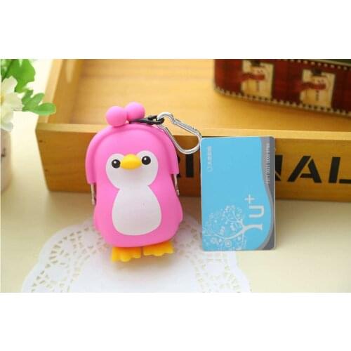 Cartoon Animal Childrens Small Wallet Girls Change Purse Kid Gift Bags Kawaii Penguin Pouch Cute Silica Gel Coin Purse Holder