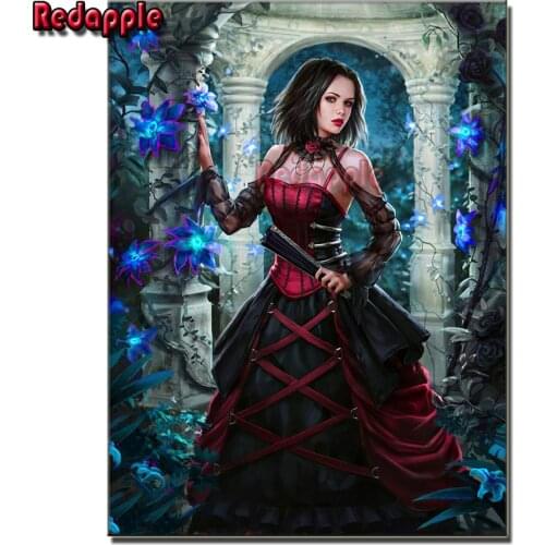 Anime Girl Diamond Painting fairy Full Square round Diamond 5D DIY Embroidery pretty girl Cross Stitch Mosaic Diamond Lady gift