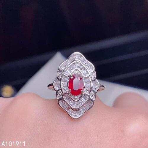 KJJEAXCMY fine jewelry natural Ruby 925 sterling silver new men women ring support test classic