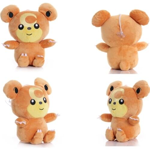 22cm Pokemoned Teddiursa Dolls Movie Anime Peripheral Stuffed Soft Plush Toys Kawaii Room Decoration Gift for Children toys