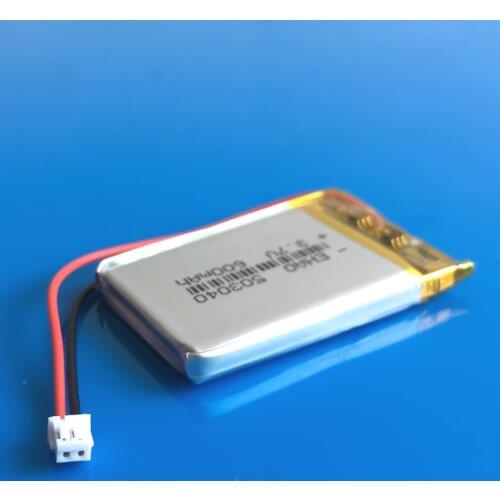 3.7V 600mAh rechargeable battery JST ZH 1.5mm lipo polymer lithium battery for MP3 GPS DVD bluetooth recorder camera 5*30*40mm