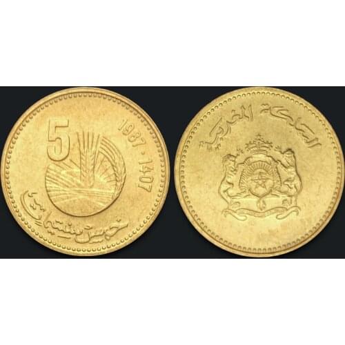 Morocco 5 Centimes F.a.o Genuine Original Coins 100% Real Issuing Collection Coins Unc Africa
