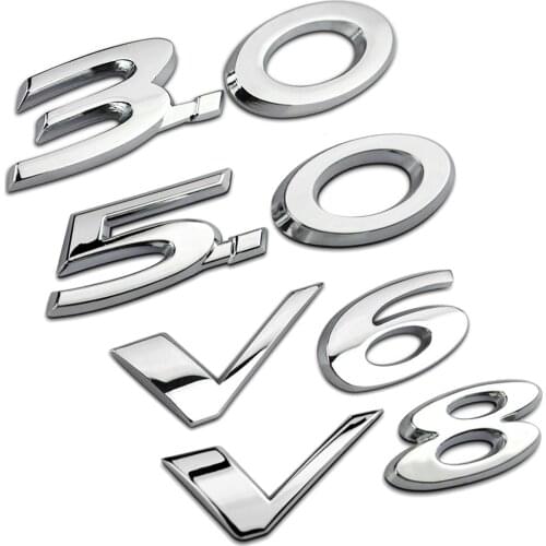 Metal Car Side Fender Trunk Emblem 3.0 5.0 V6 V8 R S R-SPORT Letters Logo Sticker For Jaguar XF XE XJ F E I PACE F D C E X TYPE