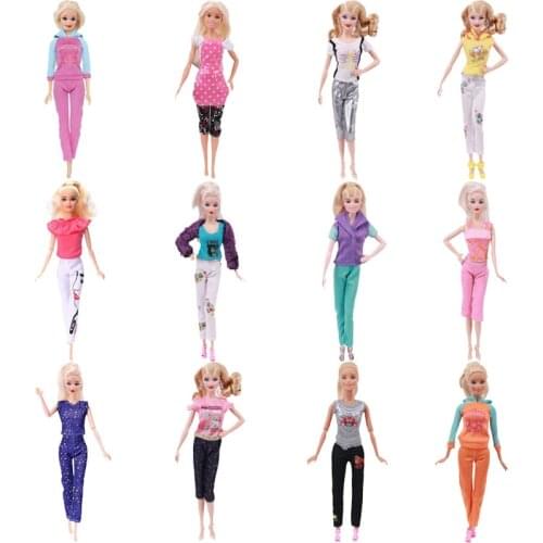 Fashion Doll Clothes Casual Two Piece Trousers Set Suitable For Summer For Babies Doll Girls Toy Gift