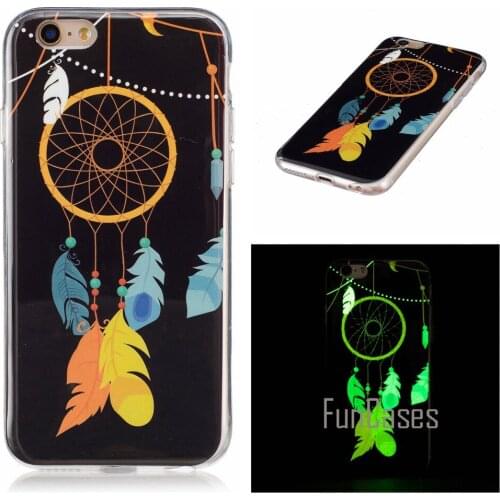 Night Luminous Case For coque iPhone 6s Plus Case Silicone Cover 5.5" For coque iPhone 6 Plus Cover Case iphons chaude