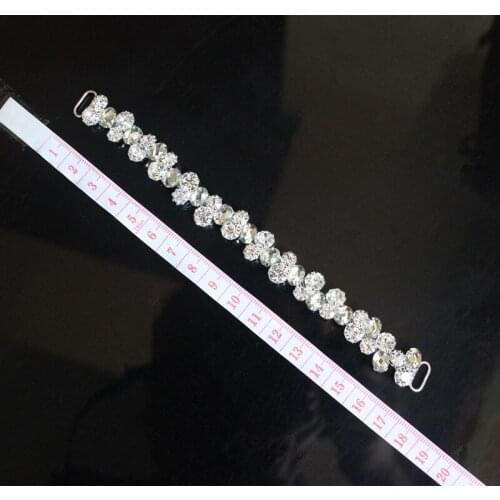 NEW 10pcs Long Clear Crystal Rhinestone Bikini Connectors/ Buckle Metal Chain For Swimming Wear Competion Suits Bikini