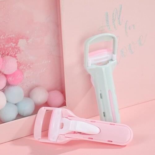 New 2 colors Portable Women Pressing Eyelash Curler Curling Lasting Eyelashes Cosmetic Beauty Makeup Tool Light and convenient