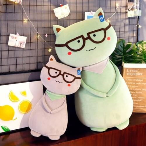 New Animal Cat Plush Toys Cute Creative Soft Fish Stuffed Toys Office Break Sleeping Pillow Cushion Stuffed Gift Doll for Kids