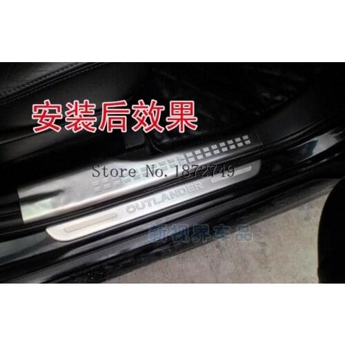 Stainless steel threshold 8pcs/set Door sills for Mitsubishi Outlander 2007 2008 2009 2010 2011 2012