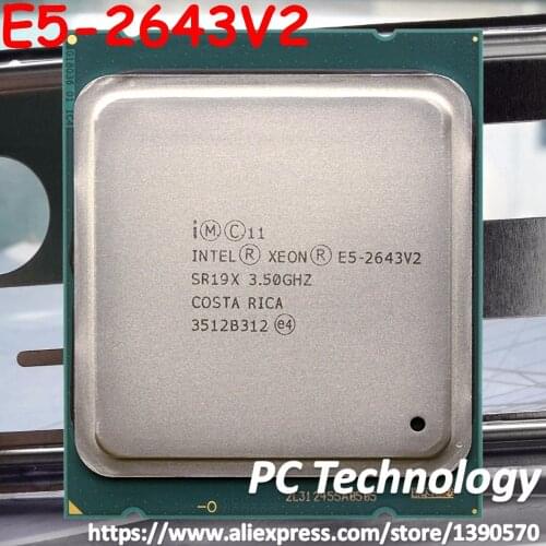 Original Intel Xeon processor E5-2643V2 OEM version not QS CPU 6-cores 3.50GHZ 25MB LGA2011 E5 2643V2 E5-2643 V2 free shipping
