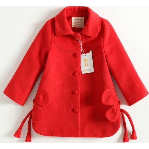 Baby Girl Woolen Coat Children Clothing Kids Girls Princess Outwear Coat Fashion Cute New Children Girls Jackets Girl Wool Coat