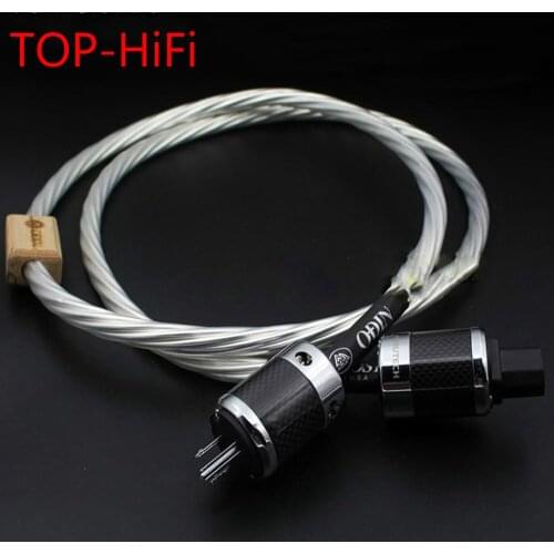 TOP-HiFi Nordost Odin Reference US EU AC Power Cord CD Amplifier Audio Power Cable with Carbon Fiber US EU Power Plug