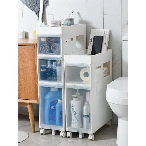 Toilet Japanese-style Multi-layer Storage Cabinets Washstand Toilets Crevice Racks Large Capacity Strong Bearing Capacity