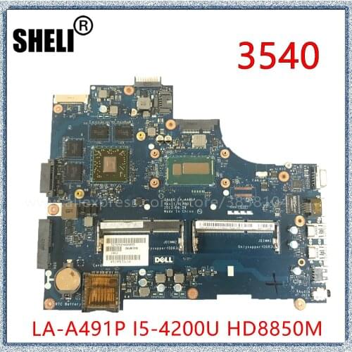 ZAL00 LA-A491P I5-4200U HD8850M 2G FOR DELL Dell Latitude 3540 laptop motherboard CN-0TXW71 TXW71 mainboard 0JTTMW Not GPU