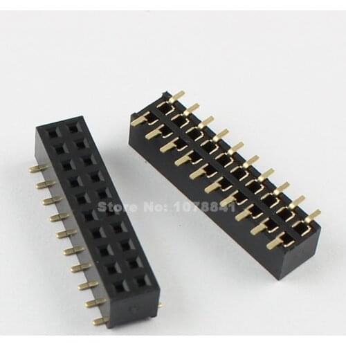 10pcs 2mm 2.0mm Pitch 2x10 Pin 20 Pin Female Double Row SMT Pin Header Strip