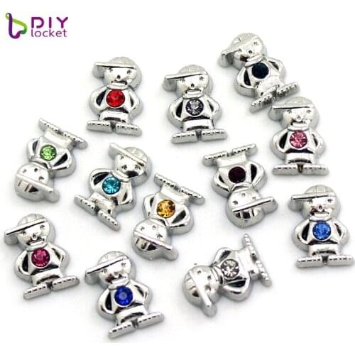 12PCS!! 8MM "Boy" Birthstone Floating charms Zinc Alloy Fit Floating lockets & Floating locket bracelet LSFC097*12