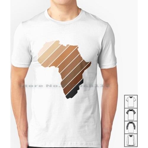 Africa Continent Melanin Brown Stripes Shades Shirt T Shirt 100% Cotton Brown Skin Melanated Svg I Love Melanin Lizzo Cardi B