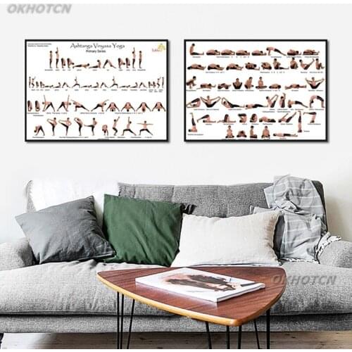 Ashtanga Vinyasa Yoga Primary Series Canvas Painting Posters and Prints Wall art Decorative Picture For Living Room Home Decor