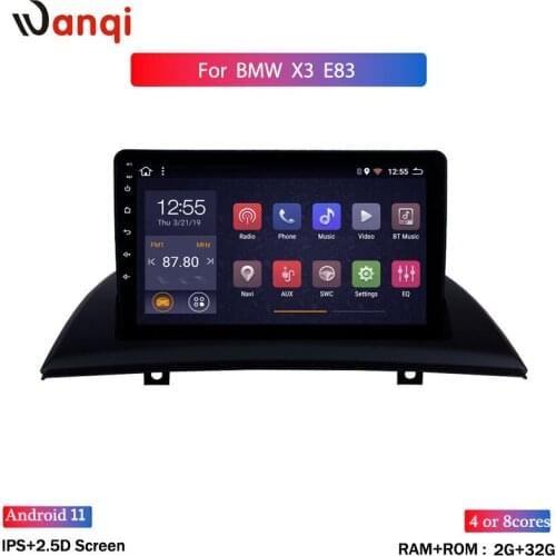 Wanqi Android 8.1 Car DVD Player For BMW X3 E83 2004-2012 Multimedia Stereo Navigation GPS Car Radio 9 Inch HD Auto Touch Screen