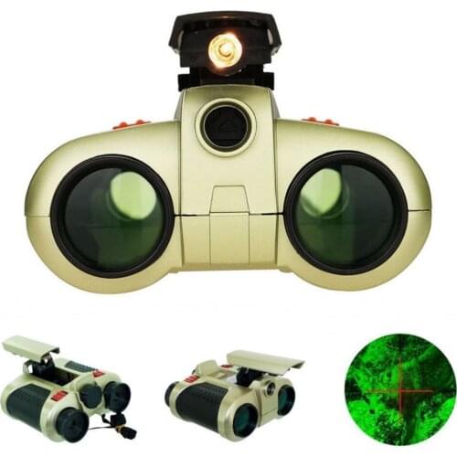 New4x30mm Night Vision Telescope Binocular Telescope Night Vision Viewer Surveillance Spy Scope Pop-up Light Green Film Focusing