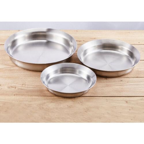 Baking Dishes Pans Pizza Pans Serving Plate Round for Soup Food Dish 18/10 Stainless Steel