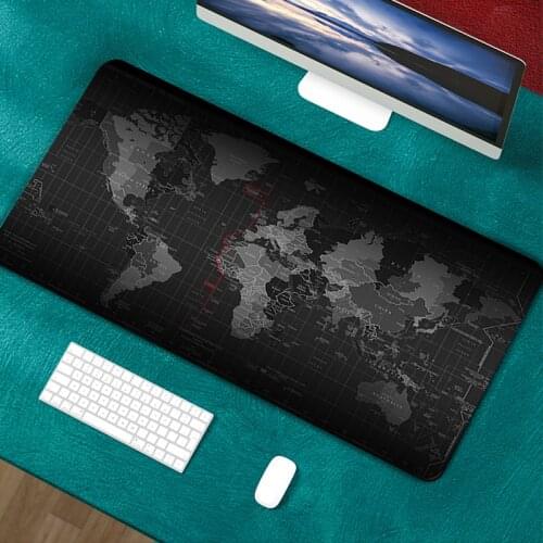 World map MousePad Large Esport Game Keyboard Rubber Games Accessories Tablet Game Desk 400X900 Desk Mat Game Tappetino Mousepad