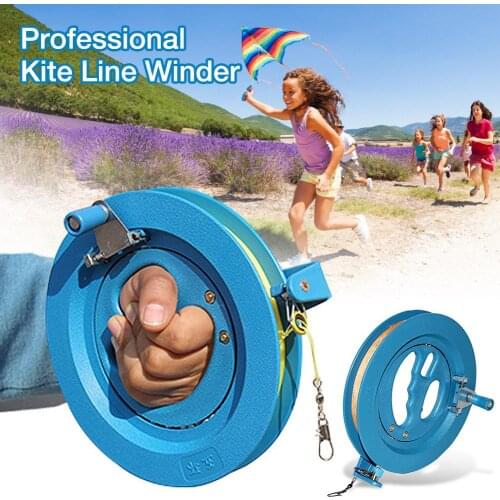 Professional Kite Line Winder Winding Reel Grip Wheel With 650 Feet (60LBS) Flying Line String Flying Tools For Kids Adults