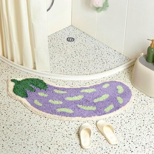 Machine washable Bathroom Rug Fluffy Carpet Toilet Kitchen Floor Mat Door Mats Soft Anti Slip Pad Home Kids Room Nursery Decor