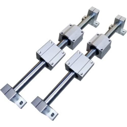 Round linear rail 12mm linear shaft 200mm + linear bearing housing SCS12UU + linear rail clamp SK12 for linear guide 3d printer