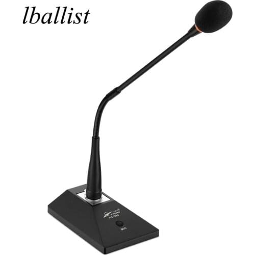 Lballist Professional Wired Conference Condenser Microphone Support 48V Phantom Power All Metal Base with XLR Cable