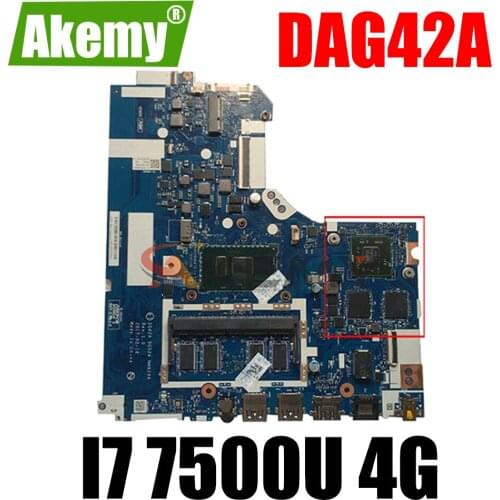 Akemy DAG42A DAG52 NMB244 For Lenovo Xiaoxinchao 5000 Notebook Motherboard CPU I7 7500U 4G RAM DDR4 100% Test Work