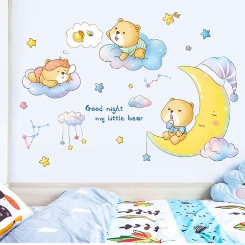 Cute wall sticker cartoon childrens bedroom bedside kindergarten home creative personality decorative wall sticker decal mural