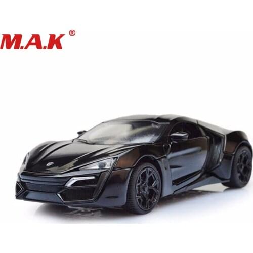 Model Car 1:32 Alloy Diecast Lykan Hypersport with Electronic Toy Cars of Miniatura de carro Fast And Furious 7