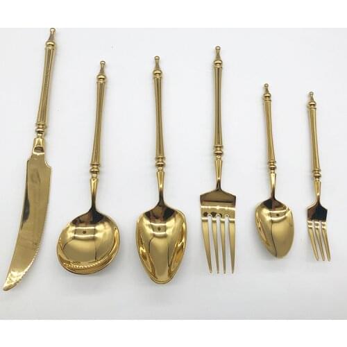 304 stainless steel cutlery set creative stainless steel Portugal European cutlery set of six upscale