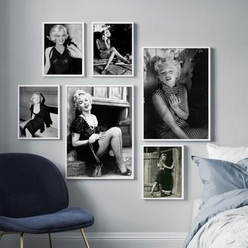 Wall Artwork Home Decoration Printed Modular Canvas Marilyn Monroe Painting Movie Star Pictures For Living Room Nordic Poster
