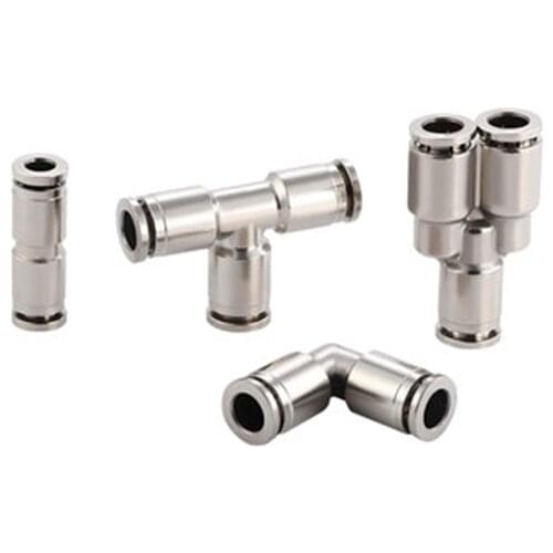 PU PV PE PY 304 stainless steel metal pneumatic quick coupling 4 6 8 10 12 14 16mm high pressure air pipe quick coupling
