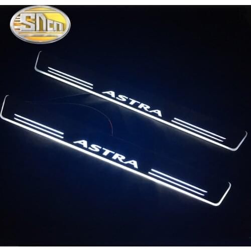 For Opel Astra Vauxhall Acrylic Moving LED Welcome Pedal Scuff Plate Pedal Door Sill Pathway Light scuff plate threshold