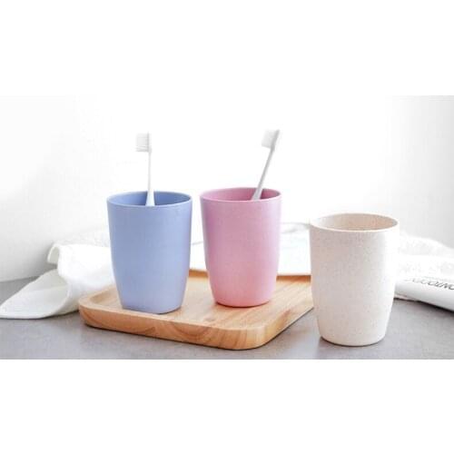 Plain Green Plastic Couple Lover Mouthwash Cup Rinsing Couple Rinse Cup Creative Thick round Water Cup 100pcs/lot