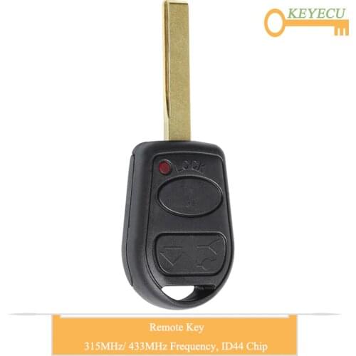 KEYECU Remote Control Car Key for Land Rover Range Rover Sport L322 Vogue HSE, Fob 3 Buttons - 315MHz/ 433MHz - ID44 Chip - HU92