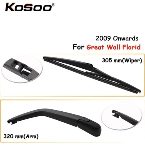 KOSOO Auto Rear Wiper Blade For Great Wall Florid,305mm 2009 Onwards Rear Windshield Wiper Blades Arm Car Accessories Styling