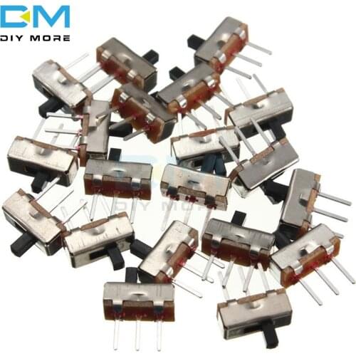 50Pcs SS12D00G3 SS-12D00G3 Slide Switch 2 Position SPDT 1P2T 3Pin PCB Panel Mini Vertical Toggle Switch For DIY