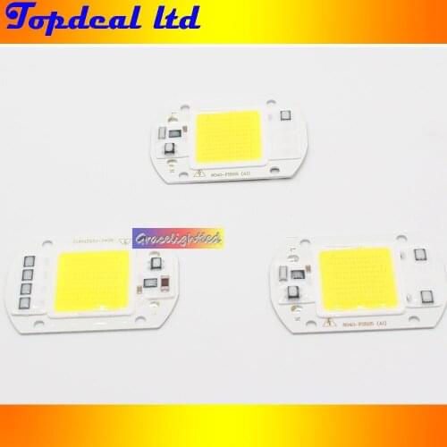 220V 20W 30W 50W LED Floodlight COB Chip, Integrated Smart IC Driver, Warm White cool white High power led chip
