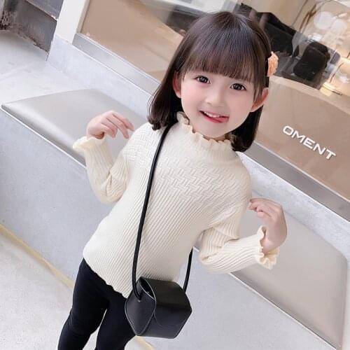 Girls Sweater Babys Coat Outwear 2021 Thicken Warm Winter Autumn Knitting Casual Pullover Top Cotton Childrens Clothing