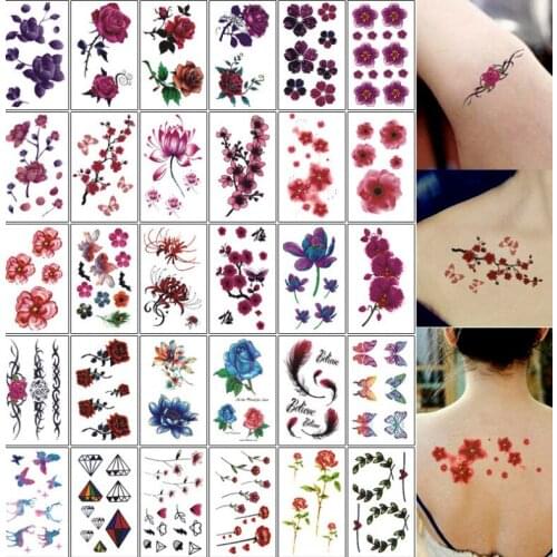 Waterproof flower Tatoo stickers Cartoon Tatoo stickers Creative and cool 10 sets/lot